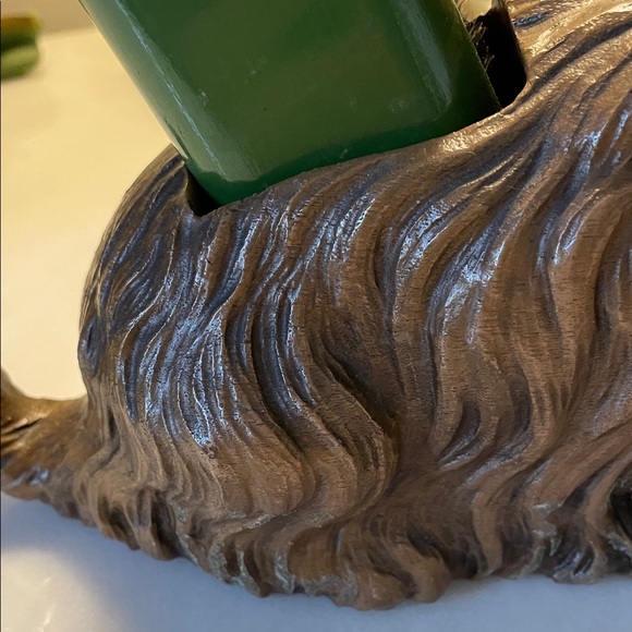 Vintage Syroco Scottie Dog Clothes Brush Holder Double Brush by KING New York - Picture 7 of 13